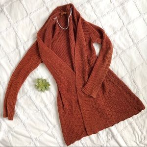 Rust orange cardigan
